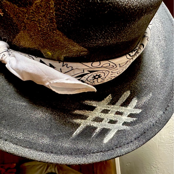 (Texas Hold Um ) Distressed Rancher Hat, Unisex - Picture 3 of 5